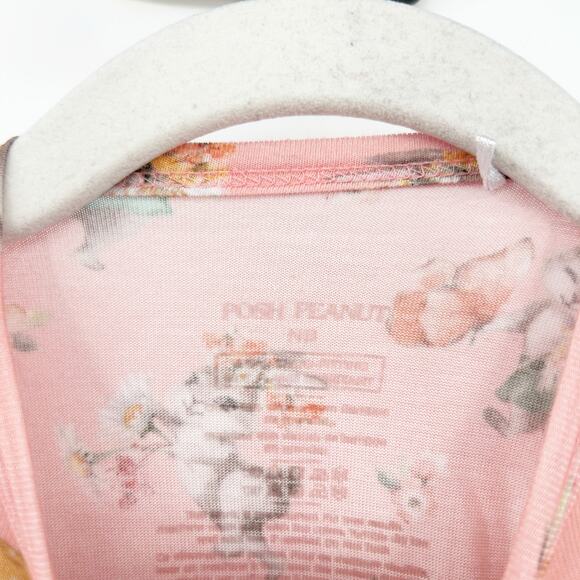 Posh Peanut Baby Girls Betty Bunny Rabbit Bamboo Ruffled Zippered Footie Size NB - Picture 6 of 9